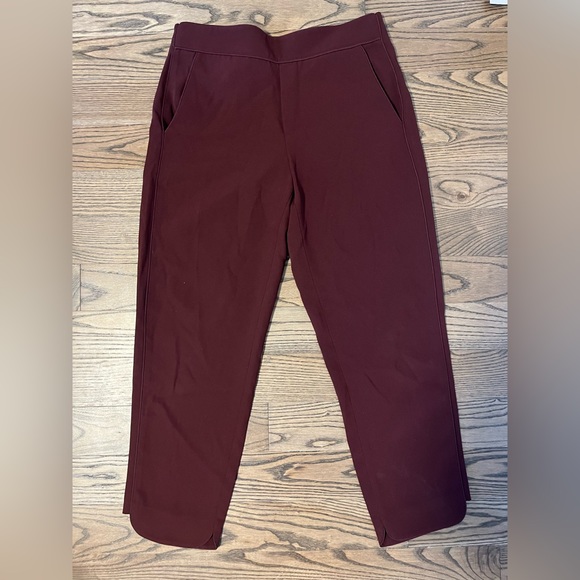 Club Monaco crop maroon pants - size small. - Picture 1 of 5